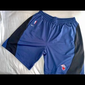 Detroit Pistons blue practice shorts NWOT